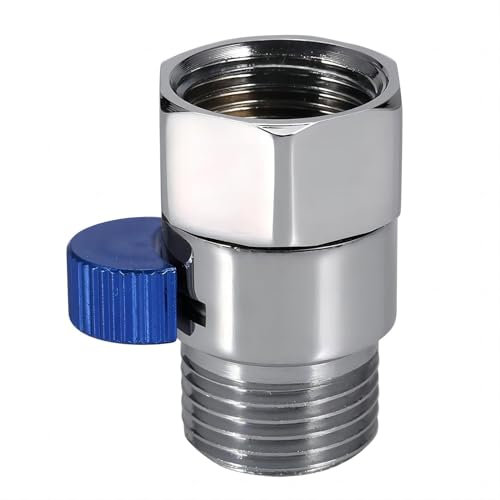 VIFERR Duschkopf Absperrventil G1/2 Zoll Messing Eckventil Wasserstopper Dusche Ventil Chrom Shut-Off Ventil Ersatzteil für Duschköpfe, Handbrause