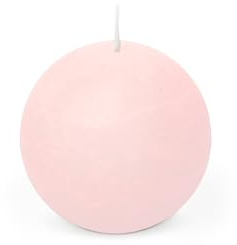 Spaas Rustic Ball Candle 80 mm 24h, Light Pink