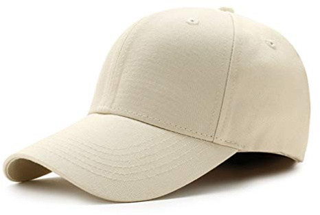 Tybiky Gorra de béisbol unisex, para exteriores, ajustable, para adultos, informal, transpirable y cómoda, estilo hip hop, crema, Talla única