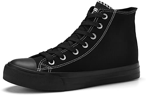 Casbeam Damen Sneaker Canvas Schuhe Halbschuhe Turnschuhe Tennisschuhe Casual Trainers Ganz schwarz