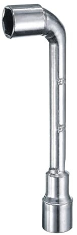 sourcing map Llave hexagonal en ángulo en forma de L de 15 mm 45# de acero de doble extremo métrico de 6 puntos para reparación general, tuberías, mantenimiento de automóviles de bicicleta
