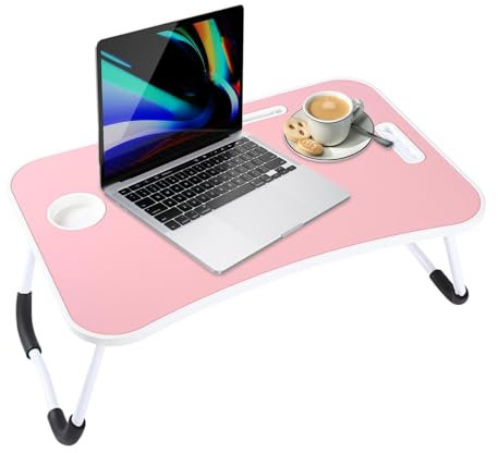 Lap Desk – frukostbricka, hopfällbart sängbord för bärbar dator | studentrum litet datorbord | säng datorbord för hållare för soffa golv läsning skrivning