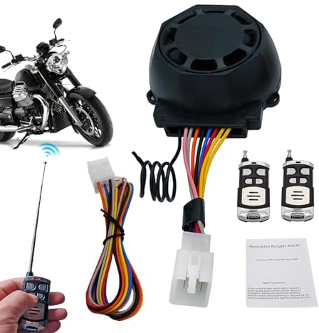 Alarma de Motocicleta, Alarma de Scooter - de Alarma antirrobo con Control Remoto | Dispositivo de Advertencia para vehículos, de Alarma de Seguridad Impermeable, Accesorios