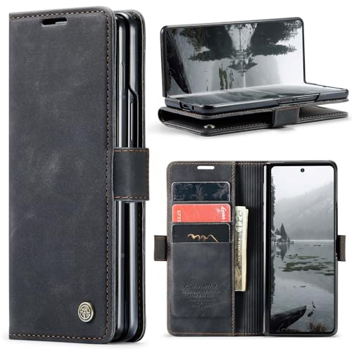 Phernykas Wallet Case for Z Fold 7, Black