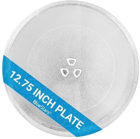 BlueStars Microwave Glass Plate 12.75/32.5cm - Compatible with GE LG Kenmore Sears Microwave Glass Tray - Replace WB49X10129 1B71961F WB49X10067 507049 WB49X10074 3390W1A027A Turntable Plate