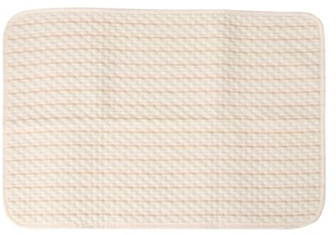 HEMOTON Piss Mat Diaper Cushion Breathable Cotton Pad with Colorful Edge Washable Mattress Protector for Cribs Strollers and Play Areas in Beige