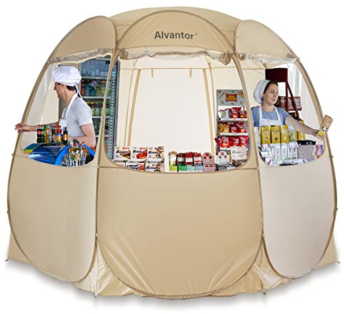 Alvantor® Pop Up Canopy Tent - Vendor Booth Event Tent - 12x12 Pop Up Canopy for Commercial Activity - Camping Gazebos - Beige