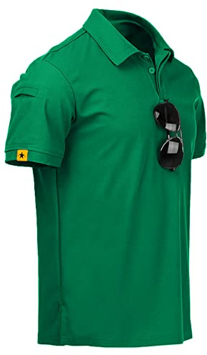 geeksport Polo Uomo Manica Corta Polo Shirt Sportiva Uomo Golf T-Shirt con Asciugatura Rapida Traspirante Outdoor Estiva Golf Shirt