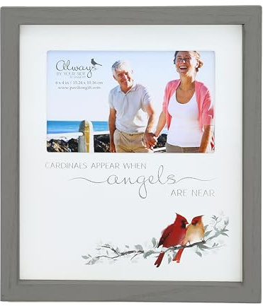 Pavilion Gift Company - Cardinals Appear When Angels Are Near - 6 x 4 Horizontal Picture Photo Portrait Frame Bereavement In Memory Memorial Loss Of Loved One Gift Calling Hours Funeral Present