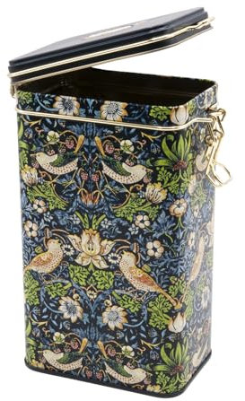 Fridolin 19397 - Vorratsdose/Kaffeedose aus Metall mit Bügelverschluss, Volumen ca. 1,4 Liter - William Morris: Erdbeerdieb