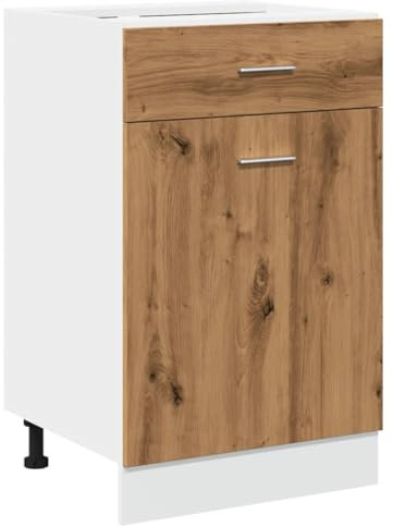 vidaXL Schubunterschrank Lyon Artisan-Eiche 50x46x81,5 cm Holzwerkstoff