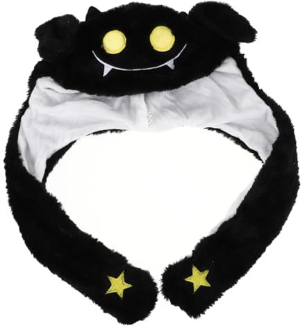 BESTonZON halloween kopfschmuck halloween kopfbedeckung halloweenkostüme halloween dekoration tiermütze erster Geburtstagshut roter Hut Partykostüm Hut Kostümpartyhut Chemiefaserplüsch Black