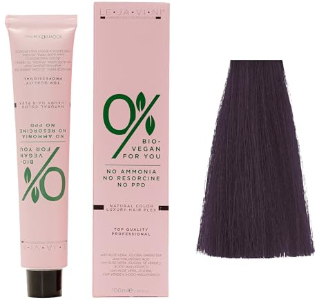 Lejavini 0% Bio Vegan For You 100mL Color 44/22 | Tinte Crema Colorante Permanente Vegana sin Amoniaco - Crema de Coloración Natural para el Cabello Sin Amoníaco