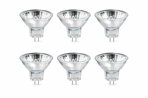Hawpasy 6 Packs MR11 Halogen Light Bulbs, 20W 12V MR11 GU4 Halogen Base, Warm White, High Brightness, 2700K, Ideal for Ceiling Lights, Spotlight Bulbs, Halogens & LED Bulb Replacement
