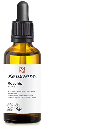 Naissance Wildrosenöl/Hagebuttenkernöl (Nr. 246) - 50ml - Natürliches, feuchtigkeitsspendend, nährend & pflegend für alle Hauttypen - für Haare, Gesicht, Haut und Nägel