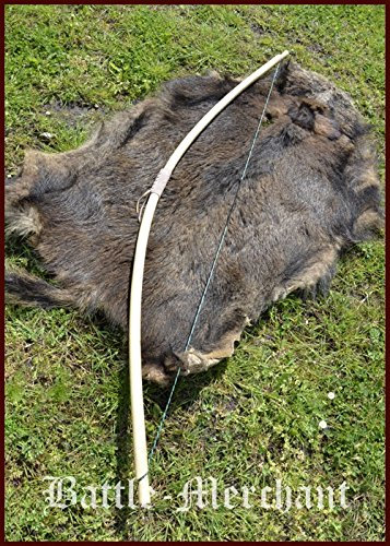 Battle-Merchant Wikinger Langbogen, 70 Zoll Hellbraun, inklusive Sehne - 15-105 lbs - Mittelalter - LARP - Beidhändig