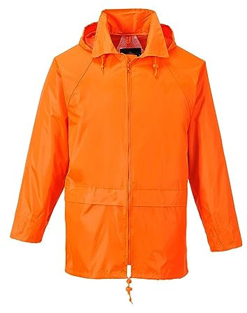 Portwest S440 Herren Leichte Wasserdichte Klassische Regenjacke Orange, L