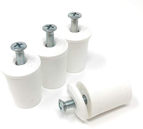 Jkhandel Butée à tampon pour volets roulants/stores Blanc 30 mm Avec rondelle et vis