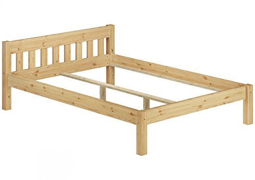 Erst-Holz Doppelbett Ehebett Bettrahmen Kiefer massiv 160x200 Bettgestell ohne Rollrost 60.38-16 oR