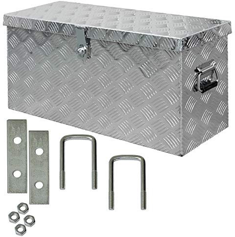 Trucky Truck Box Caisse de Transport Remorque Boîte à Outils Chequer Plaque en Alu D080 Montage