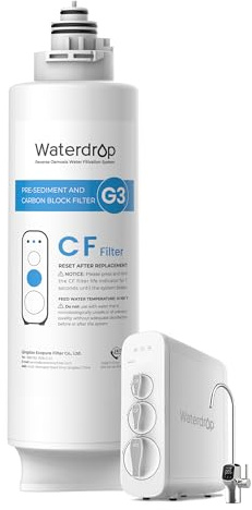 Waterdrop WD-G3-N1CF Filtro, Durata 6 Mesi, sostituzione per sistema ad osmosi inversa WD-G3-W