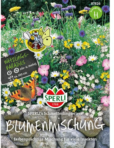Sperli 87826 premium blomblandning frön fjärilsäng | vilda blommor frön | vilda äng frön | blomsteräng frön | fjärilsäng frön | blomsteräng frön | blomsteräng flerårig