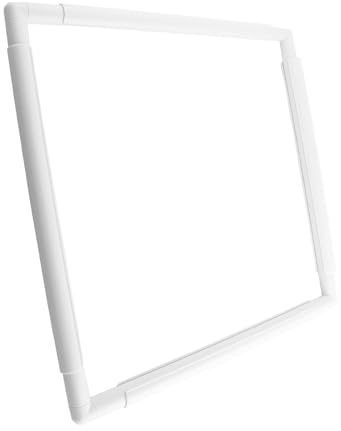 Cadres de Broderie en Plastique Ajustables, Point de Croix, Aiguille Q Snaps pour Point de Croix Outil de Bricolage (20,3 * 20,3 cm) Broderie de Cadre en Plastique (43.1 * 27.9cm)