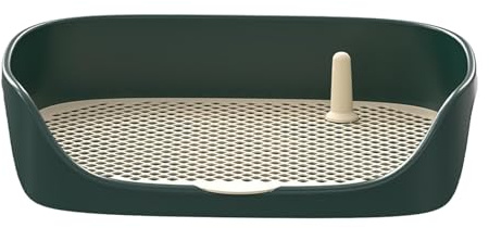 JISADER Toilette per Cani Vasino per addestramento ad Angolo per Interni per Cani di Taglia Piccola e Media Toilette per Animali Domestici, lettiera, lettiera, Verde l