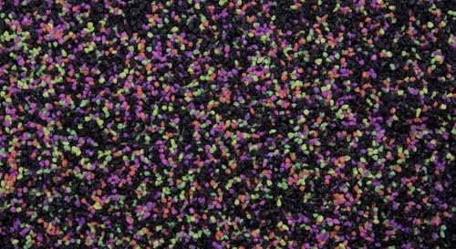Dihl Micro gravier pour aquarium 1 kg de couleur noire fluorescente 2 mm à 3 mm Substrat naturel décoratif pour poissons, reptiles aquatiques, arthropodes, crustacés et amphibiens, 1 kg Noir