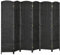 HOMCOM Biombo de 6 Paneles 240x170 cm Separador de Ambientes Plegable Biombo Separador de Ambientes para Salón Dormitorio Oficina Negro