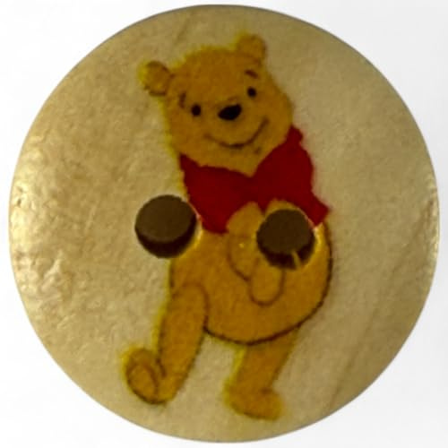 Disney Winnie The Pooh Wooden Sewing Buttons, 15mm, Pack of 10