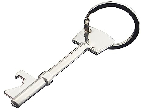 Lurrose Décapsuleur Porte Clés Multifonction Inoxydable Trousseau Créatif pour Cadeau Pratique pour Homme et Femme Accessoire