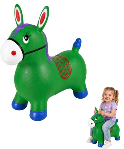 MAGIC SELECT Animal Sauteur Gonflable Âne Multicolore pour Enfants | À Chevaucher, Faire Rebondir, Intérieur et Extérieur
