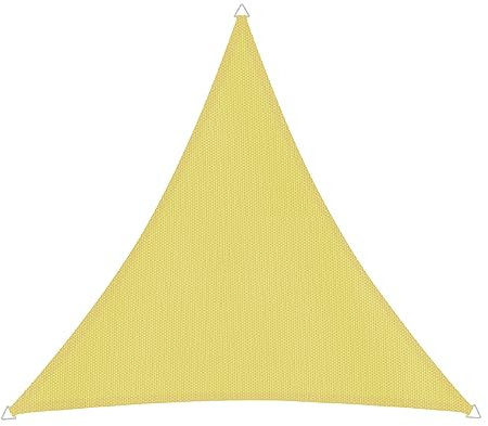Windhager Sonnensegel Cannes Dreieck 5 x 5 m (gleichschenkelig), Sonnenschutz für Garten & Terrasse, UV- und witterungsbeständig, gelb