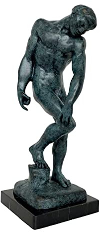 aubaho Scultura in bronzo dopo Rodin Adam statua figura 30cm stile antico copia replica