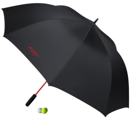 HideWise LONDON Parapluie de Luxe Coupe-Vent Ultra Résistant Anti-UV Grand Format Golf – Ouverture Automatique – Noir [Avec Garantie à Vie]