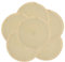 fanquare Runde Gewebte Tischsets 34cm Beige Platzsets mit Goldrand Abwischbare Geflochtene Tischsets 6er Set Hitzebeständige rutschfeste Platzsets für Küche Haus Party