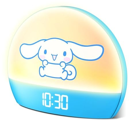 Hello Kitty Sunrise Alarm Clock - Multicolor Lights, USB Charging, LED Display, and Snooze Function