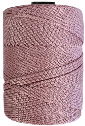 Maxee garn 4 mm x 200 m premium polyester makrame rep polypropylen garn för hantverk heminredning platsplatta axelväska handväska runner nappkedja 31 färg