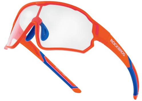 ROCKBROS Gafas Ciclismo Fotocromáticas para Niños, Gafas de Sol de Montura TR90, Protección UV400 para MTB Running Deporte al Aire Libr