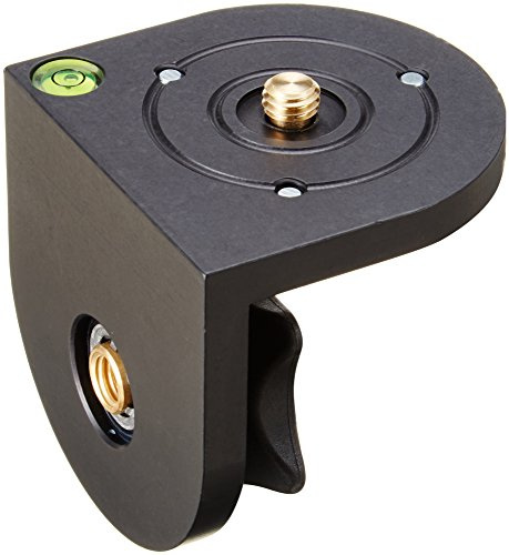 Manfrotto 553 Accessorio Staffa per Treppiede Serie 190/055 con Attacco da 3/8 con Angolazione a 90° per Fotografia, Nero Alluminio