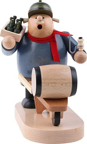 KWO Smoking Man Figurine, Beer Trader, 19 cm, Wood, Multicolour, One Size