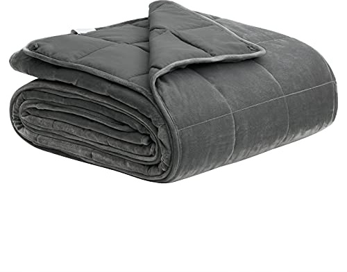 WOLTU Couverture pondérée Gris 150x200cm Couverture Lestée en Microfibre pour Adulte Poids 11kg