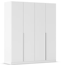 Rauch Möbel Alabama, Kleiderschrank für Schlafzimmer, Kinderzimmer, Wohnzimmer, Garderobe, Flur, 4-türig, mit Zubehör Premium, Farbe Weiß, Breite 181 cm