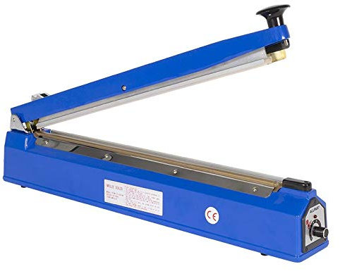 Allpax Tischschweißgerät 500 mm mit Messer - Folienschweißgerät aus massivem Aluminium mit 3 mm Nahtbreite - Einschweißgerät mit Schneidwerk - Siegelmaschine - inklusive Verschleißteilset, 800 Watt