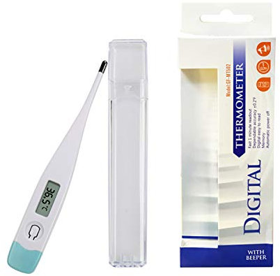 Daffodil HPC350M - Termometro Digitale Febbre per Orale, Ascellare e Rettale, Termometro Medico Preciso per Adulti/Bambini, Facile Misurazione della Temperatura, Senza Mercurio - CE Certificato