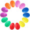 Augshy Kunststoff-Eier-Shaker, Percussion-Ei, Maracas, Osterei, Kinderspielzeug, 7 Farben, 14 Stück