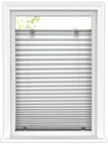 LazBlinds Tool-Free Cordless Pleated Shades with Suction Cups Light Filtering Top Down Bottom Up Pleated Blinds for Window Size 31 W x 64 H, Anthracite