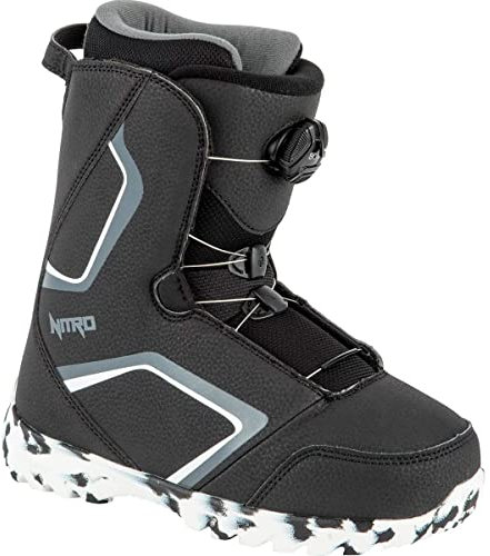 Nitro Unisex – Erwachsene Droid QLS ´22 Snowboardboot, BLK-WHT-Charcoal, 230