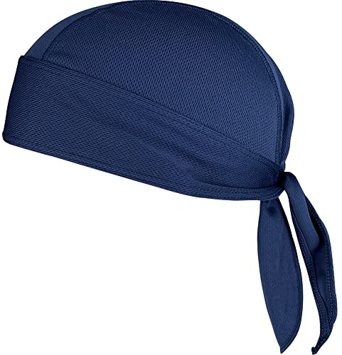 FRSOHEWIN Bandana mössa pirathuvudduk piratduk huvudduk sommar undermössa huvudbonad durag sport underm cykelhjälm huvuddukar pirater, S011 mörkblå, 55-65